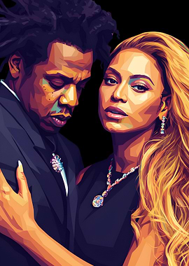 Jay-Z and Beyonce Portrait