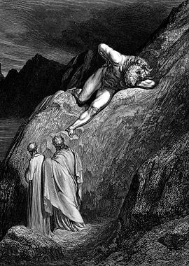 Divine Comedy: Dante and Virgil encounter