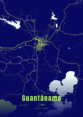 Guantanamo, Cuba City Map