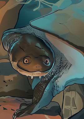 Cartoon Turtle Close-Up