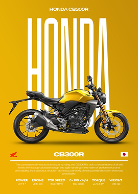 Honda CB300R Motorcycle Poster