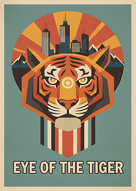 Eye of the Tiger Geometric Poster