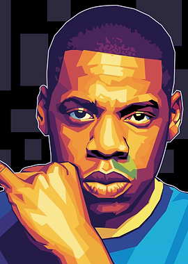 Jay-Z Pop Art Portrait