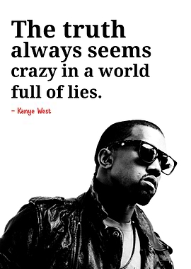Kanye West Quote Portrait