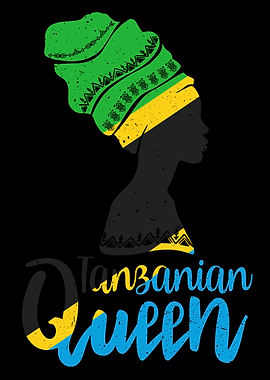 Tanzanian Queen Tanzania Flag Afro Roots