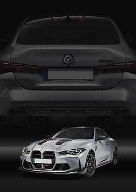 BMW M4 CSL Silver Car