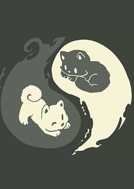 Yin Yang Cat and Dog