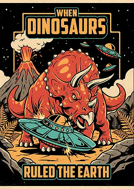 Dinosaurs Ruled the Earth Illustration