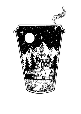 Mystery Shack Coffee Cup Art