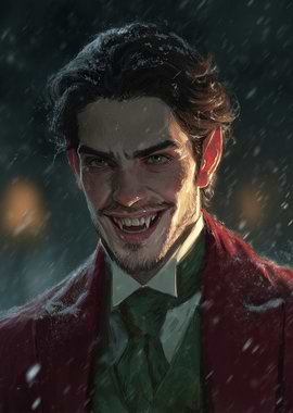 Smiling Vampire in Winter