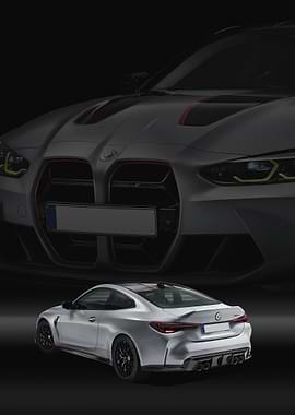 Silver BMW M4 CSL 2023