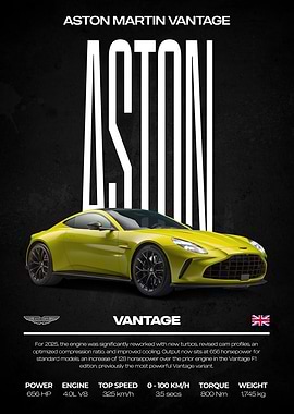 Aston Martin Vantage Poster