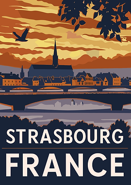 Strasbourg, France Travel Poster