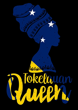Tokelauan Queen Tokelau Flag Afro Roots