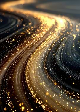 Golden Sparkle Abstract