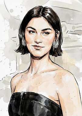 Watercolor Portrait of a Woman