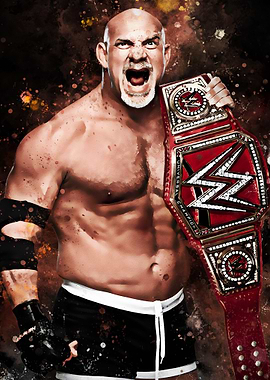 Goldberg WWE Champion Digital Art