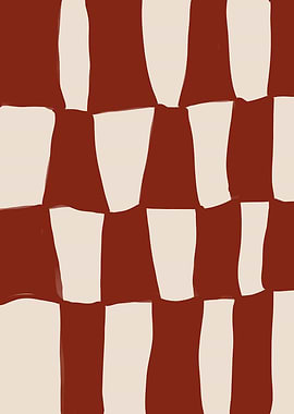 Abstract Red and White Pattern