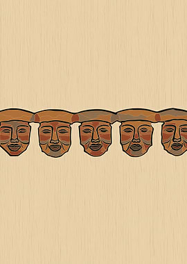 African Masks Border