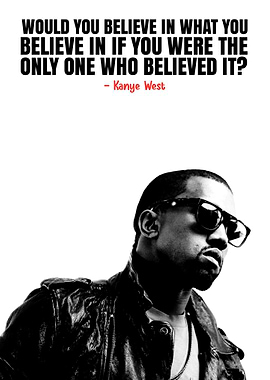 Kanye West Quote Portrait