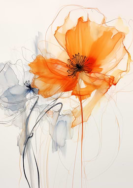 Abstract Floral Watercolor