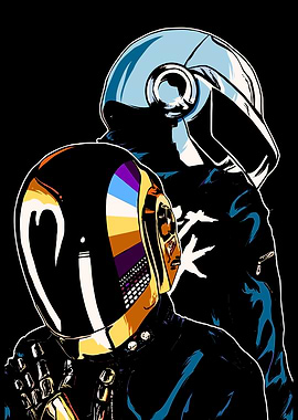 Daft Punk Duo in Helmets