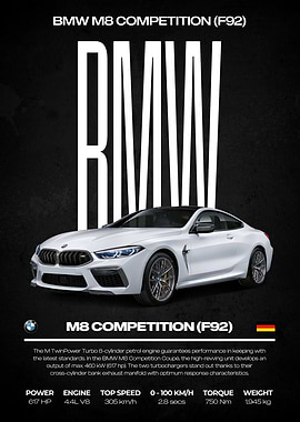 BMW M8 Competition (F92) Poster