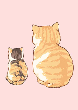 Mother cat and her kitten