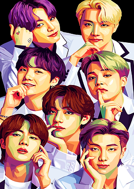 BTS Pop Art Portrait