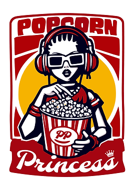 Popcorn Princess Illustration