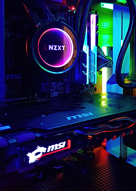 Gaming PC with RGB Lighting