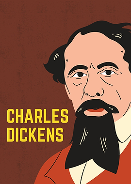 Charles Dickens Portrait Illustration
