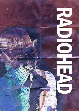 Radiohead Abstract Portrait Poster