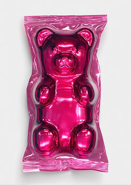 Pink Gummy Bear in Package