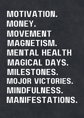 Motivational Words on Dark Background