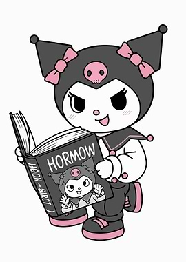 Kuromi Reading a Book