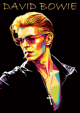 David Bowie Colorful Portrait