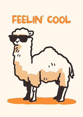 Cool Camel Cartoon Illustration