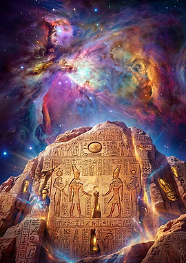The Power Of Egyptian History With Unique Cosmic Beautiful Sky