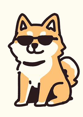 Cool Shiba Inu with Sunglasses