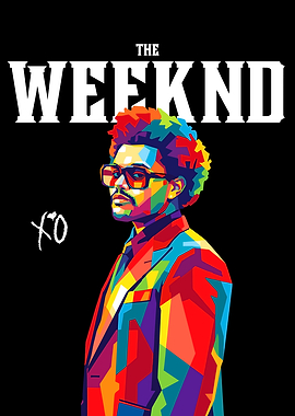 The Weeknd Colorful Pop Art
