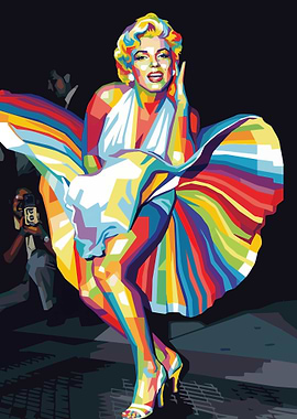 Marilyn Monroe Colorful Pop Art
