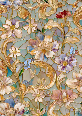 Floral Stained Glass Pattern