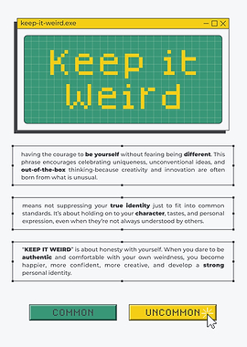 Keep It Weird - Inspirational Graphic