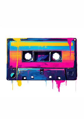 Colorful Cassette Tape Art