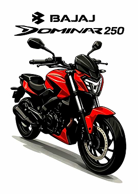 Bajaj Dominar 250 Motorcycle Illustration