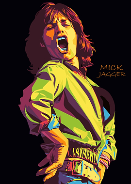 Mick Jagger Pop Art Portrait
