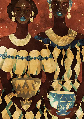 Two African Women with Vessels