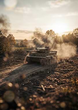 Tiger I Tank in Action