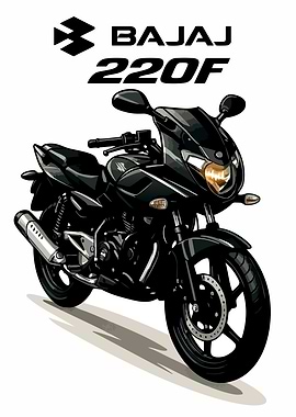 Bajaj 220F Motorcycle Illustration